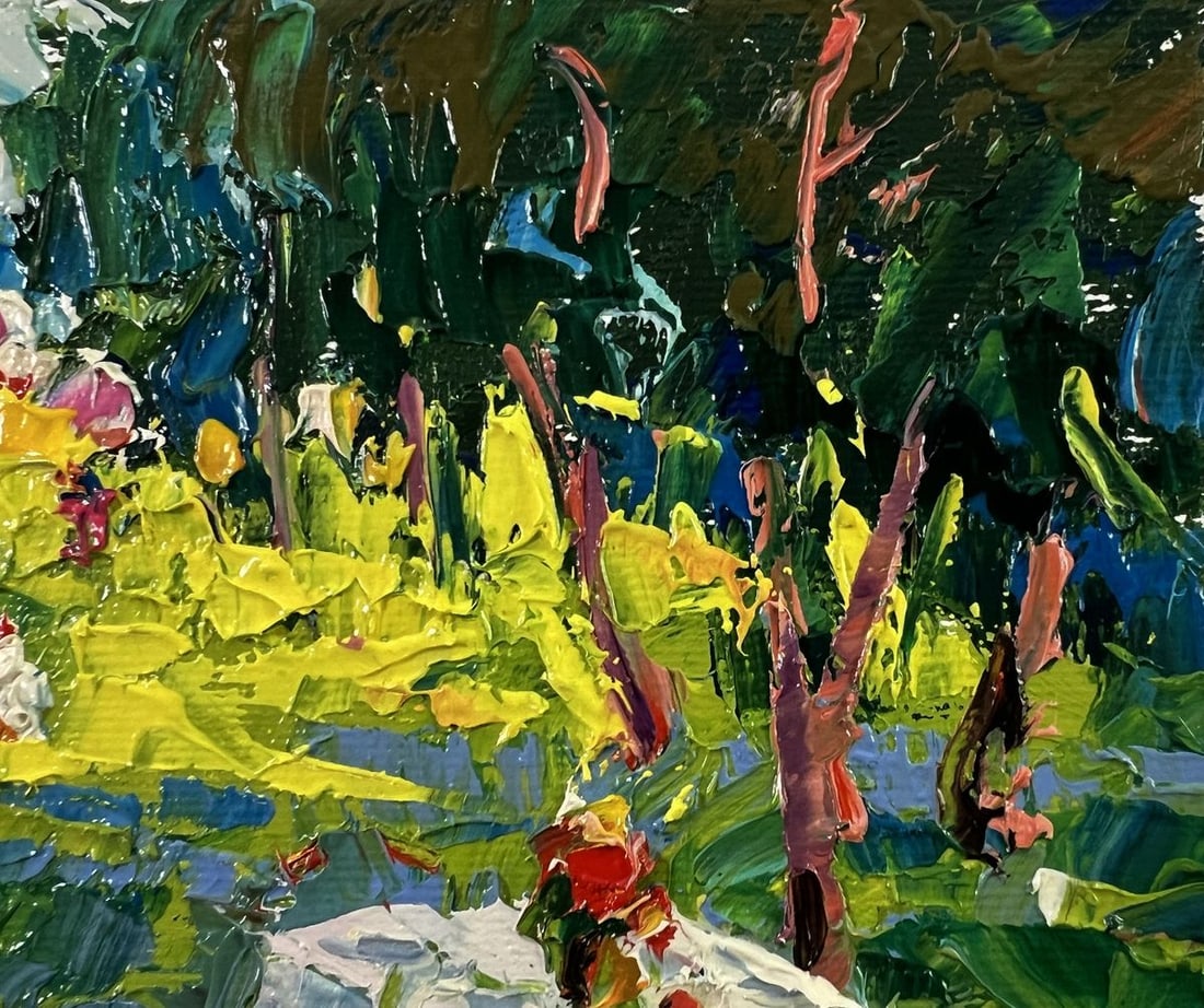 Oil painting In the morning in the clearing Oksana Ivanyuk - 7