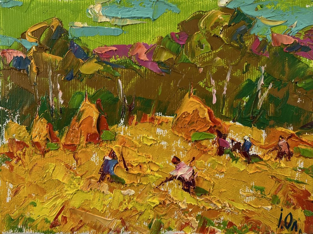 Oil painting Working in the field Oleksiy Ivanyuk - 3
