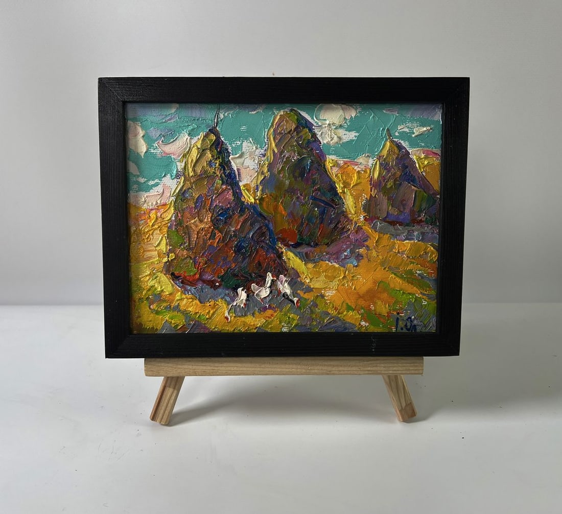 Oil painting Geese in the shade Oleksiy Ivanyuk (1 of 8)