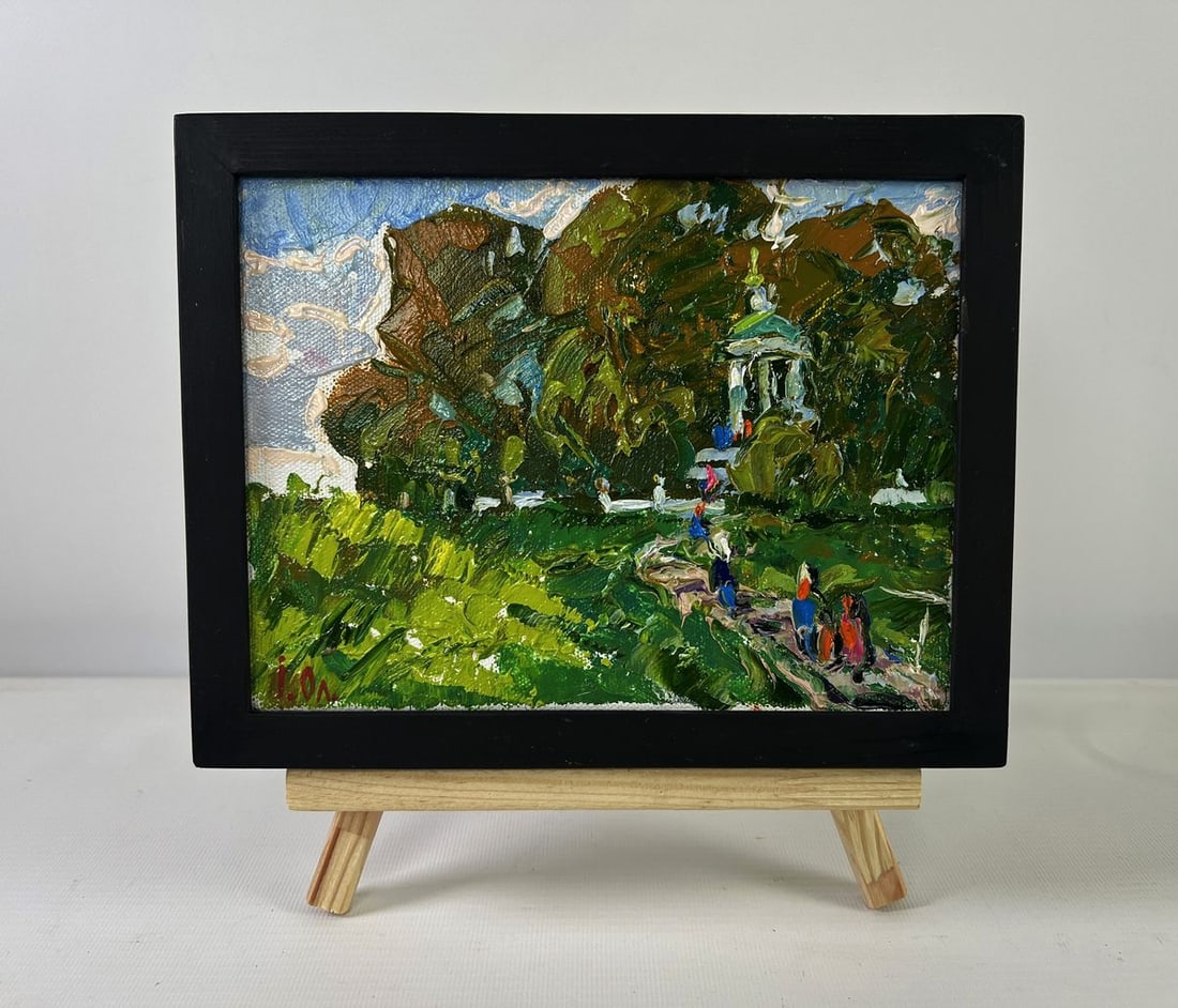 Oil painting Silence in the green heart of the garden Oleksiy Ivanyuk (1 of 8)