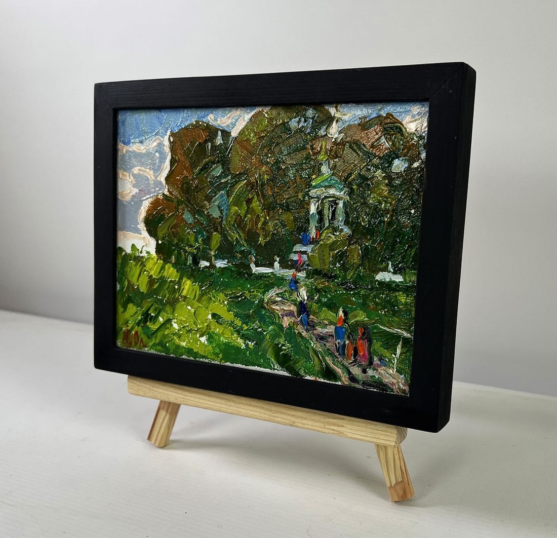 Oil painting Silence in the green heart of the garden Oleksiy Ivanyuk - 2