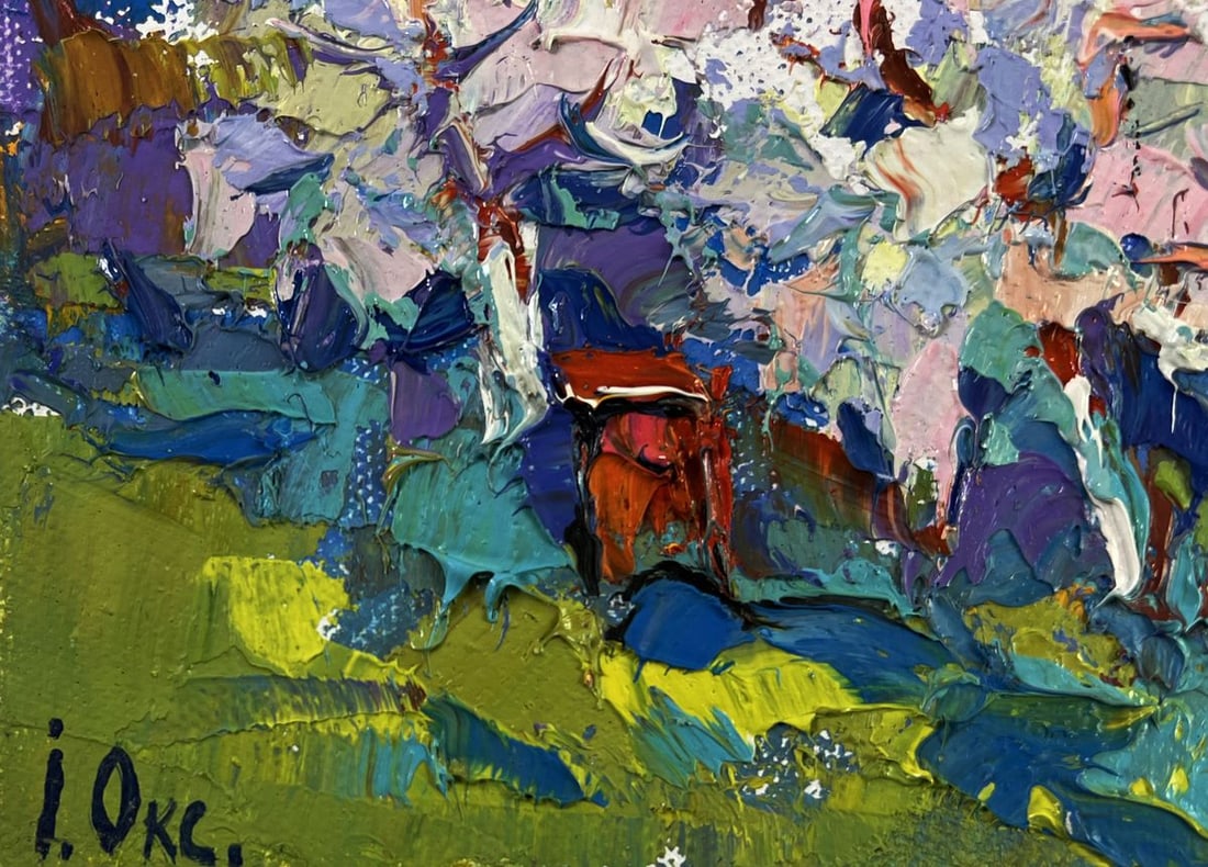 Oil painting Nature in the colors of the spring Oksana Ivanyuk - 6