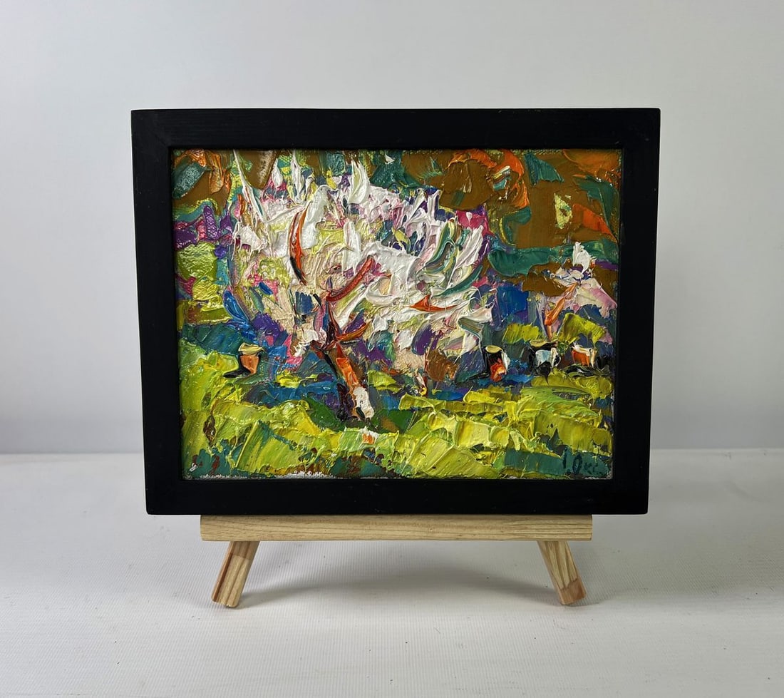 Oil painting Petals dancing in the spring breeze Oksana Ivanyuk (1 of 8)