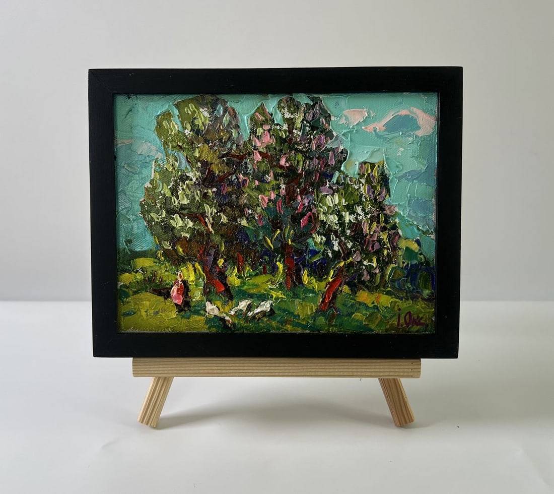 Oil painting Flowering chestnut trees Oksana Ivanyuk (1 of 8)