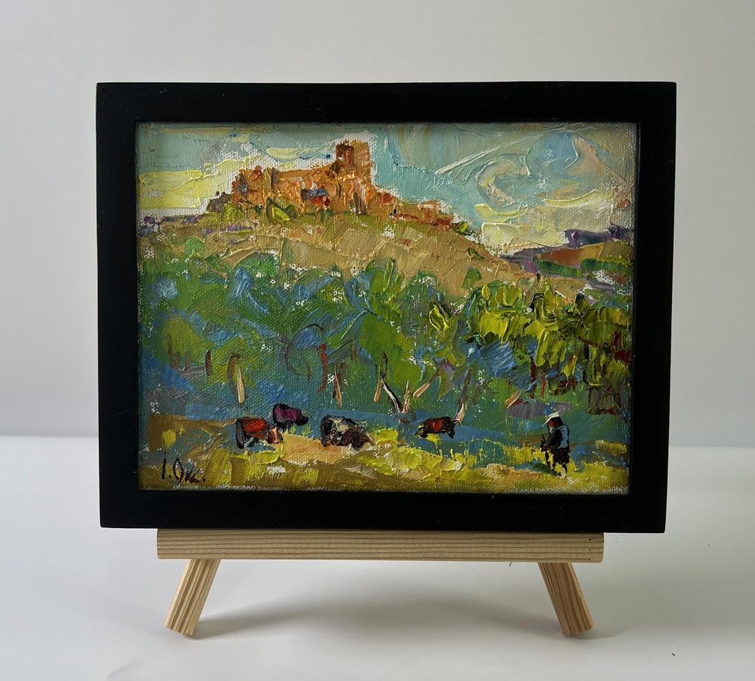 Oil painting Nature with an old house Oksana Ivanyuk: Title: Oil painting Nature with an old house Oksana Ivanyuk Description: NoAAA5598The Oil painting Canvas titled "Nature with an old house" reveals a vibrant and poetic dialogue between the eternal rh