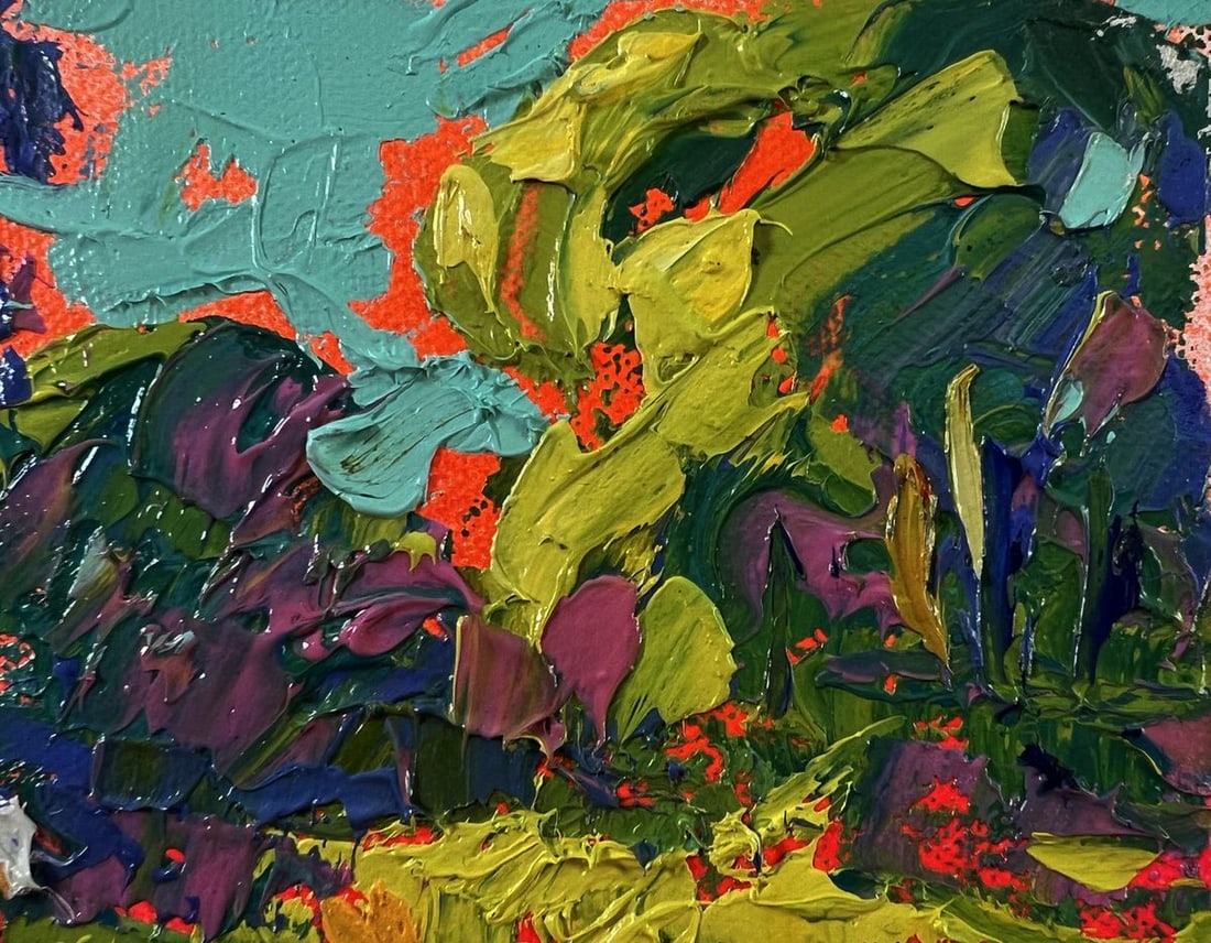 Oil painting White horses in the forest Oleksiy Ivanyuk - 4