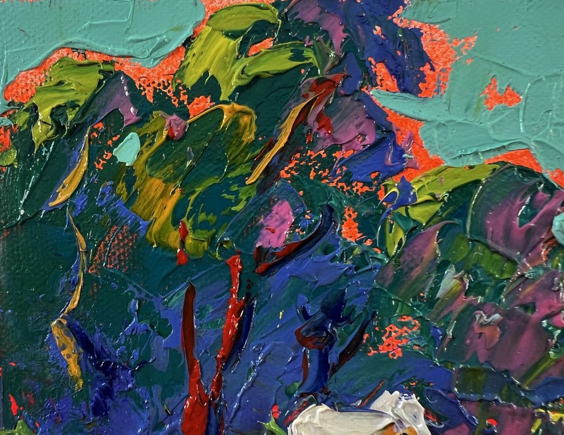 Oil painting White horses in the forest Oleksiy Ivanyuk - 7