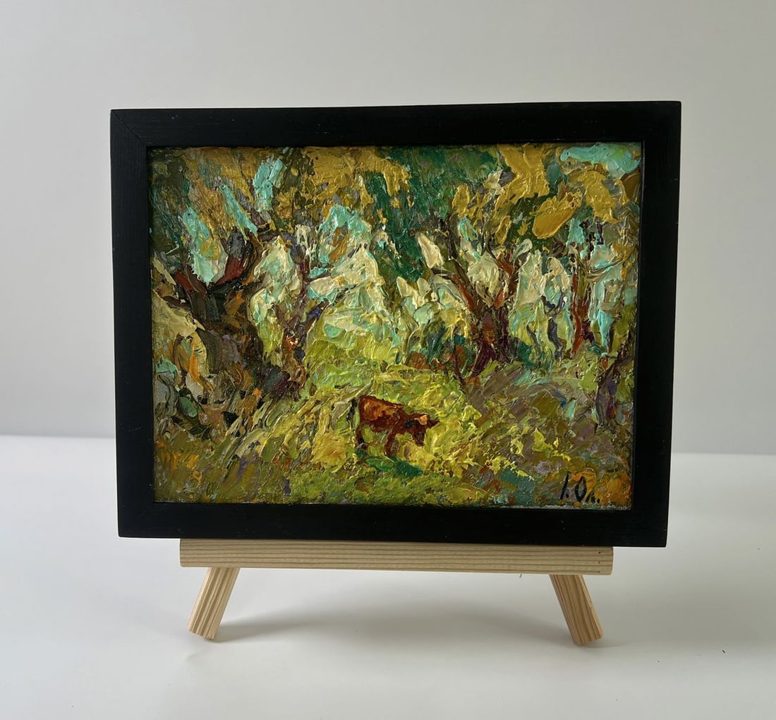 Oil painting In the shade of the trees Oleksiy Ivanyuk: Title: Oil painting In the shade of the trees Oleksiy Ivanyuk Description: NoAAA5601The Oil painting Canvas titled "In the shade of the trees" captures a scene of serene intimacy within a forest lands