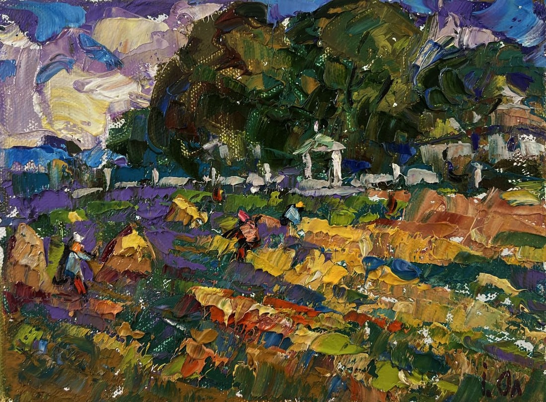 Oil painting Plowing a summer field Oleksiy Ivanyuk - 3