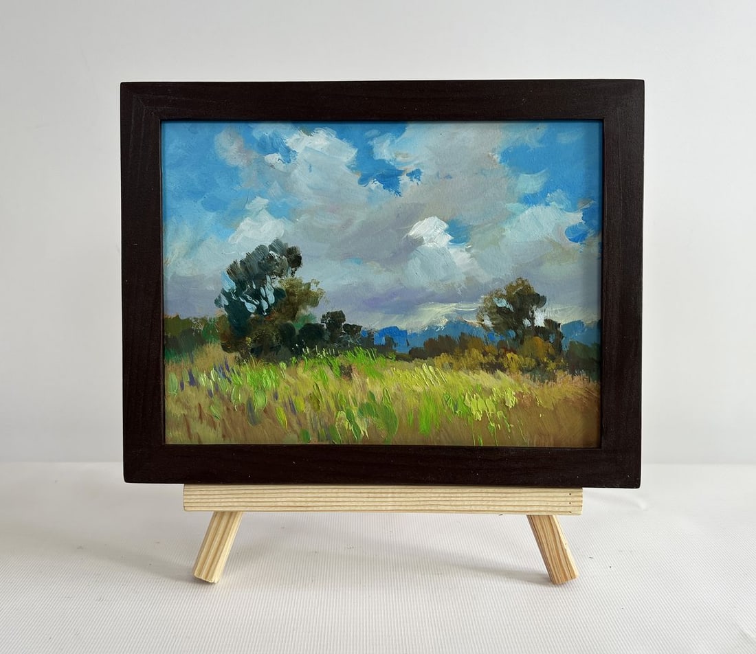 Oil painting Summer meadow glade Yuriy Suprunchuk (1 of 8)