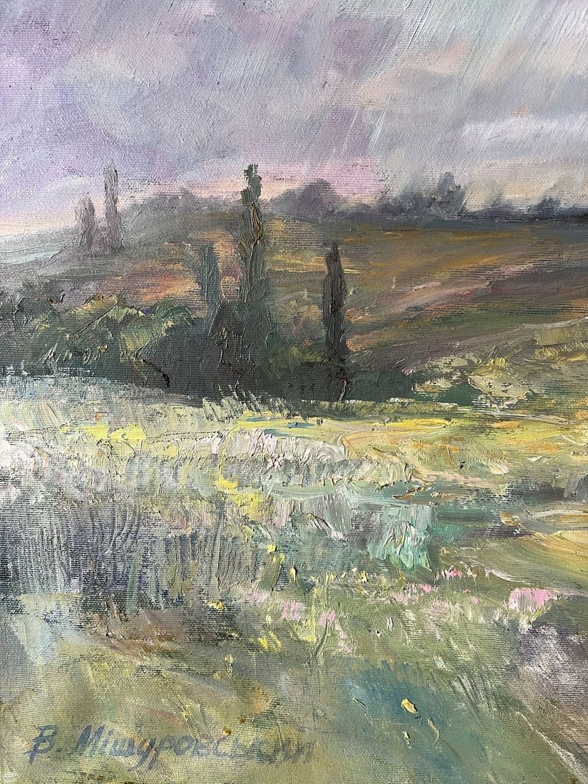 Oil painting Landscape with rain V. Mishurovsky - 4