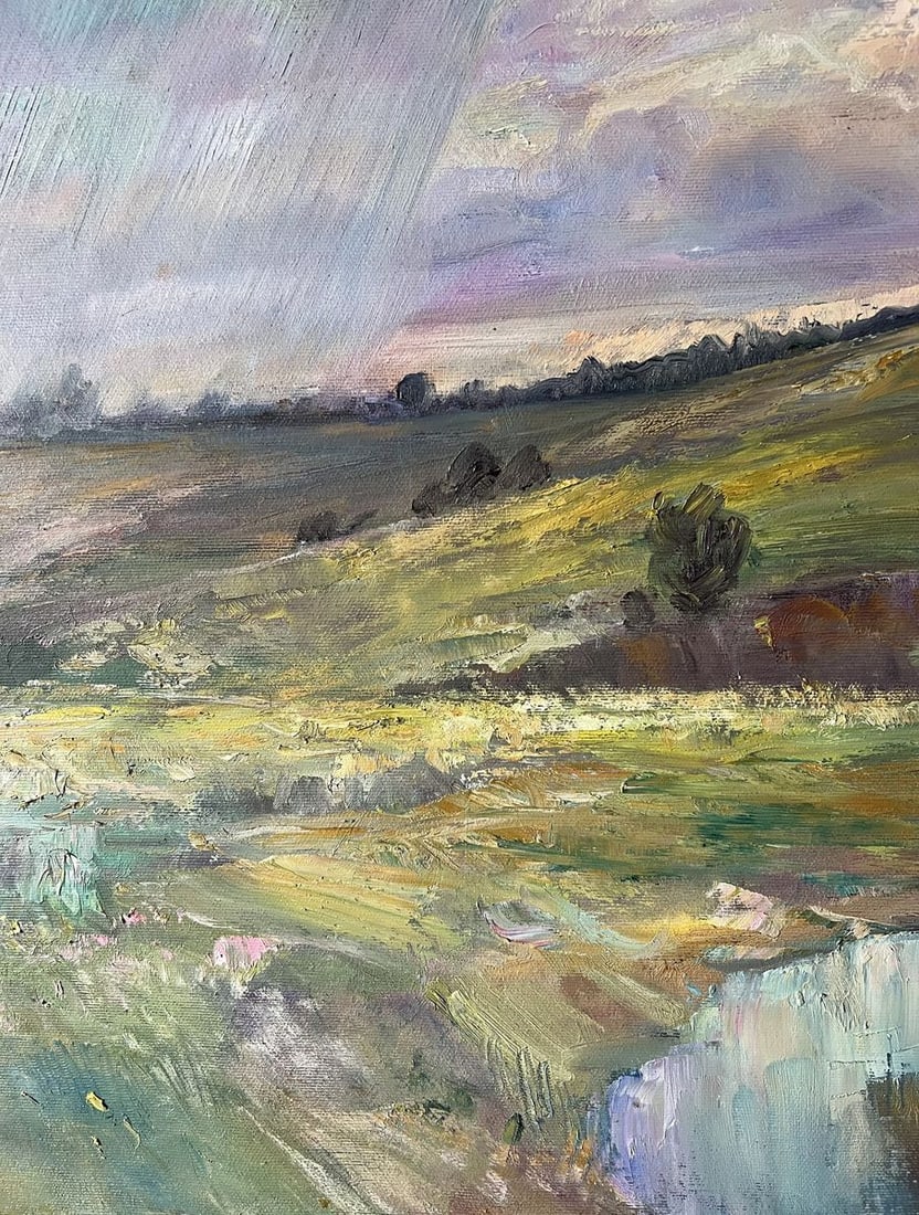 Oil painting Landscape with rain V. Mishurovsky - 7