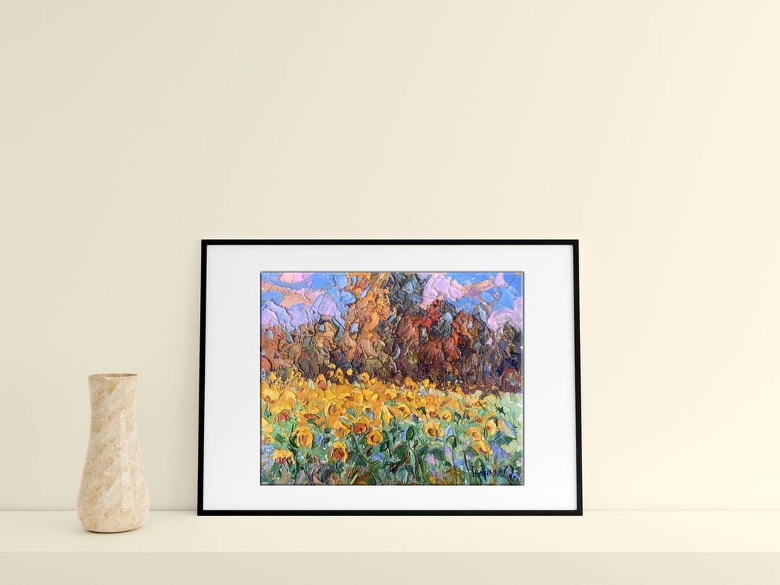 Oil painting Sunflower field Kalenyuk Alex - 2