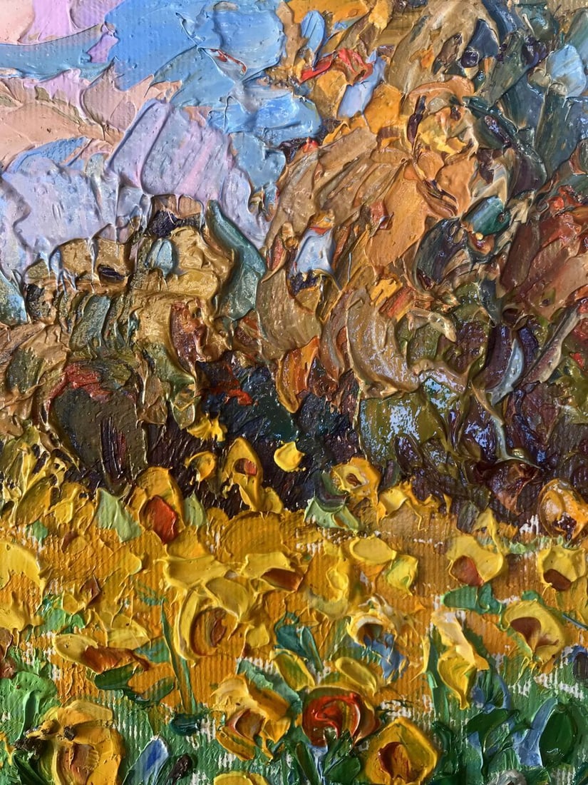Oil painting Sunflower field Kalenyuk Alex - 4