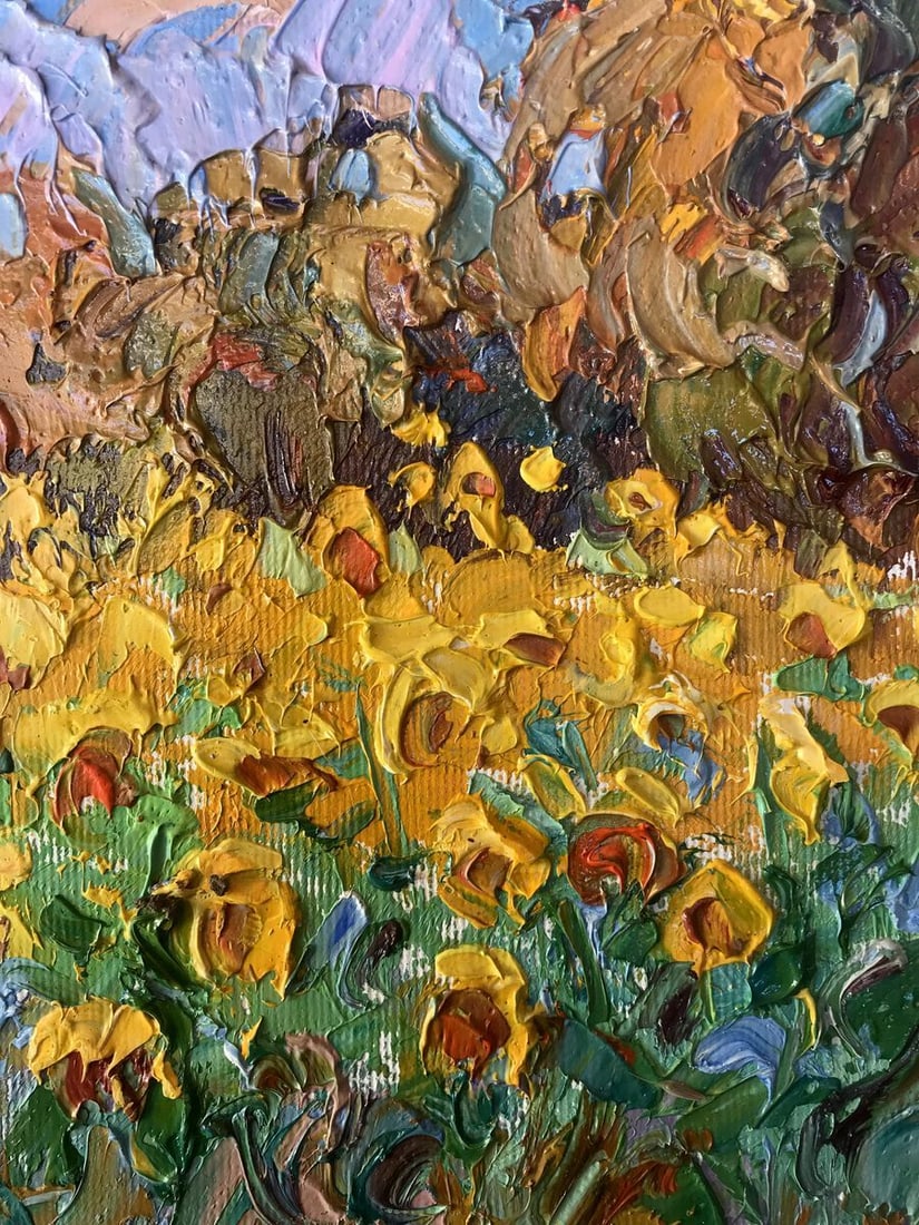 Oil painting Sunflower field Kalenyuk Alex - 5