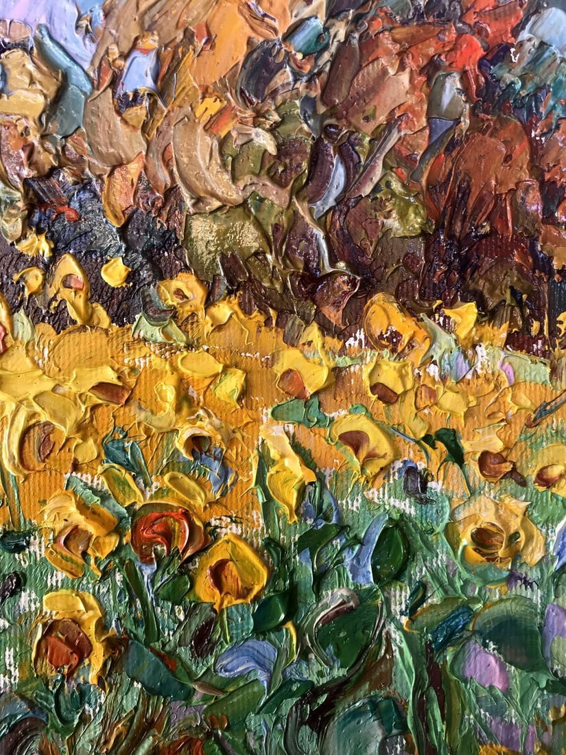 Oil painting Sunflower field Kalenyuk Alex - 7