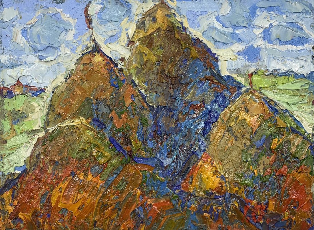 Oil painting Sunny day Kalenyuk Oksana: Title: Oil painting Sunny day Kalenyuk Oksana Description: NoAAA3094The oil painting "Sunny Day" is an evocative landscape that celebrates the raw beauty and power of nature. The artist has used a