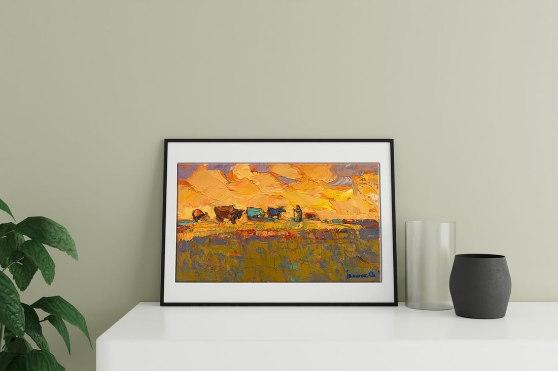 Oil painting Pink evening Kalenyuk Alex - 2