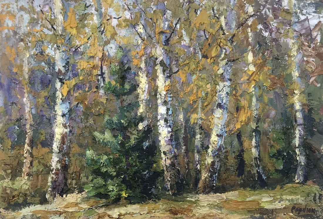 Oil painting Birch Grove Boris Serdyuk (1 of 12)