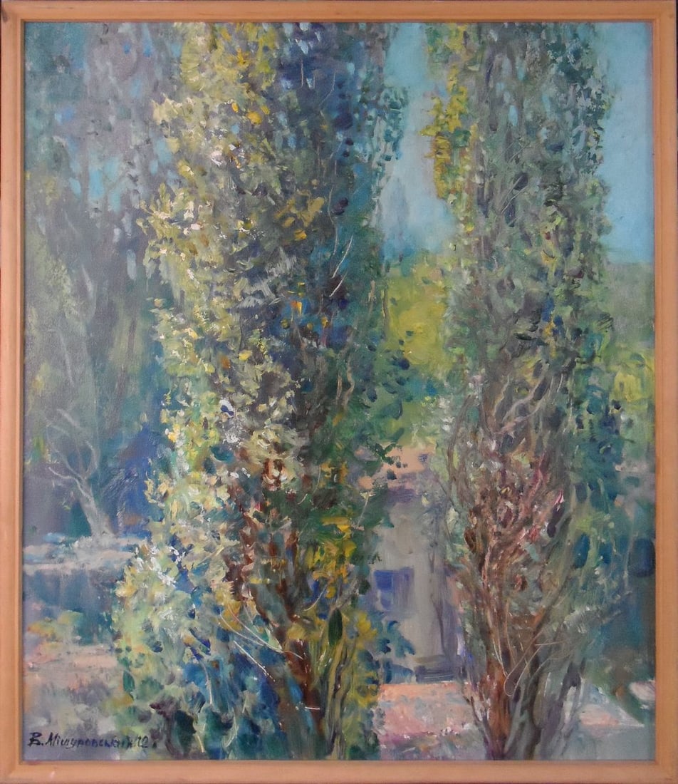 Oil painting Poplars in the sun Mishurovsky V. V. (1 of 9)