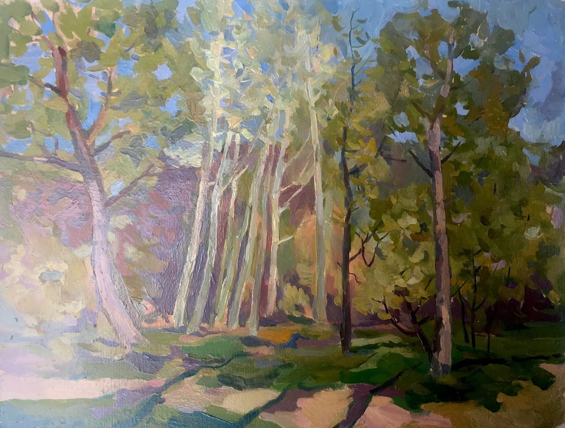 Oil painting Forest walk Peter Tovpev (1 of 14)