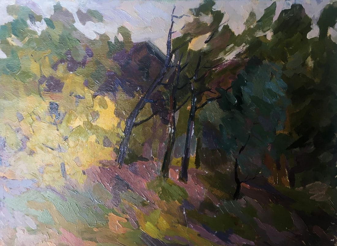 Oil painting It's starting to rain Peter Tovpev (1 of 9)