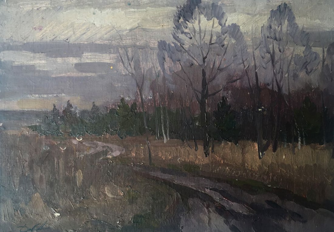 Oil painting Spring thaw Peter Tovpev (1 of 12)