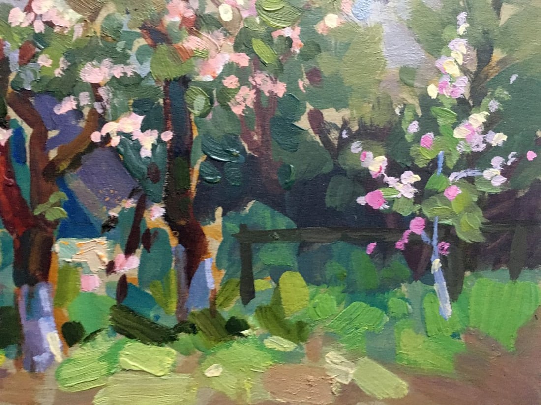 Oil painting Apple trees have blossomed Batrakov Vladimir Grigorievich - 10