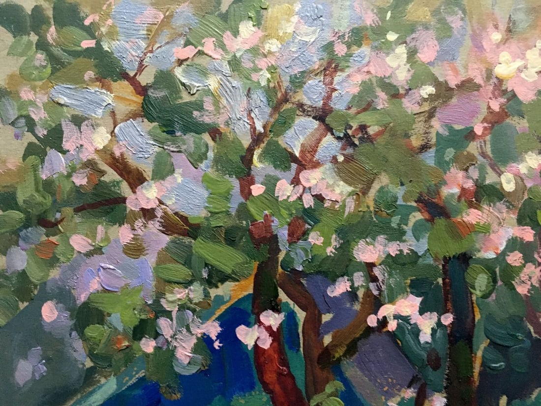 Oil painting Apple trees have blossomed Batrakov Vladimir Grigorievich - 11