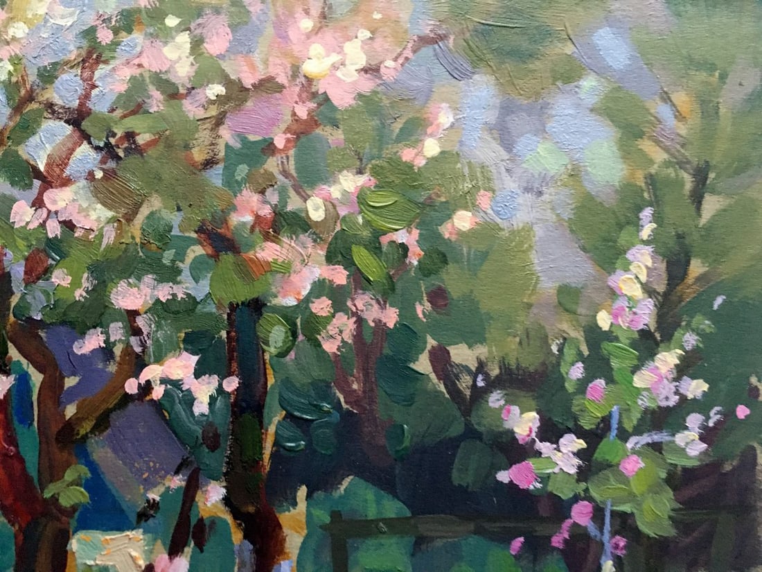 Oil painting Apple trees have blossomed Batrakov Vladimir Grigorievich - 4