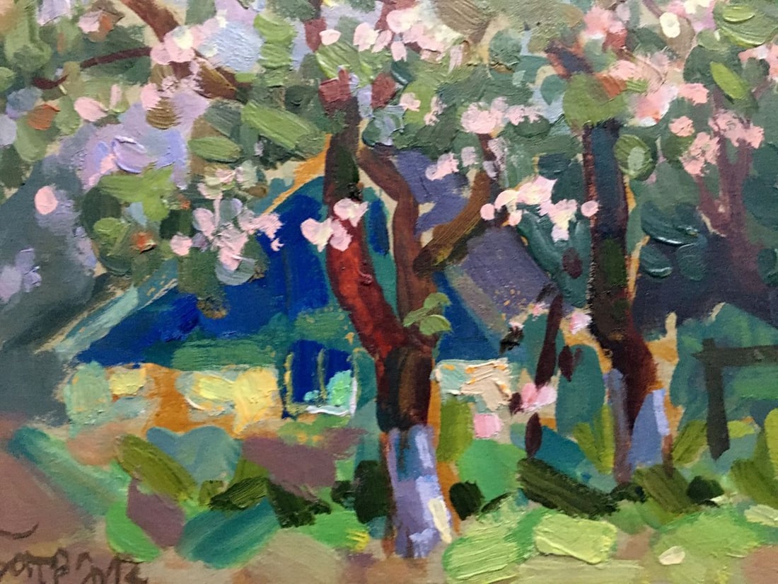 Oil painting Apple trees have blossomed Batrakov Vladimir Grigorievich - 5
