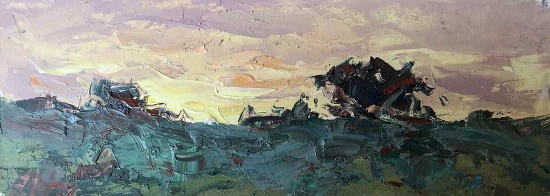 Oil painting The sun is setting Alexander Nikolaevich Cherednichenko (1 of 12)