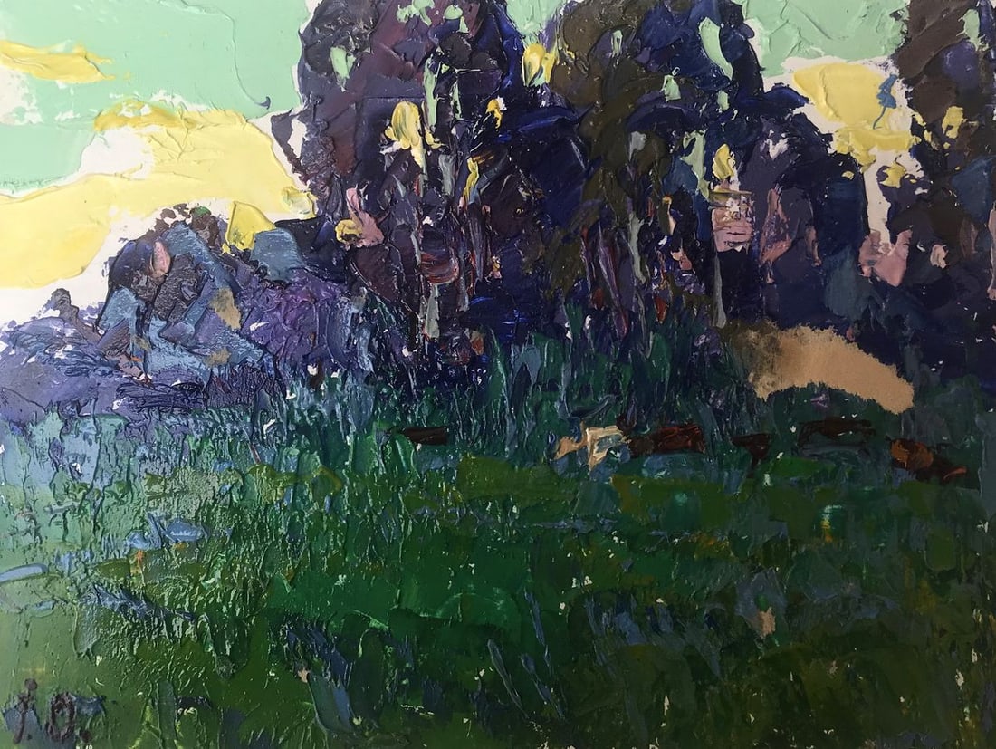 Oil painting Grass in the field Kalenyuk Alex (1 of 12)
