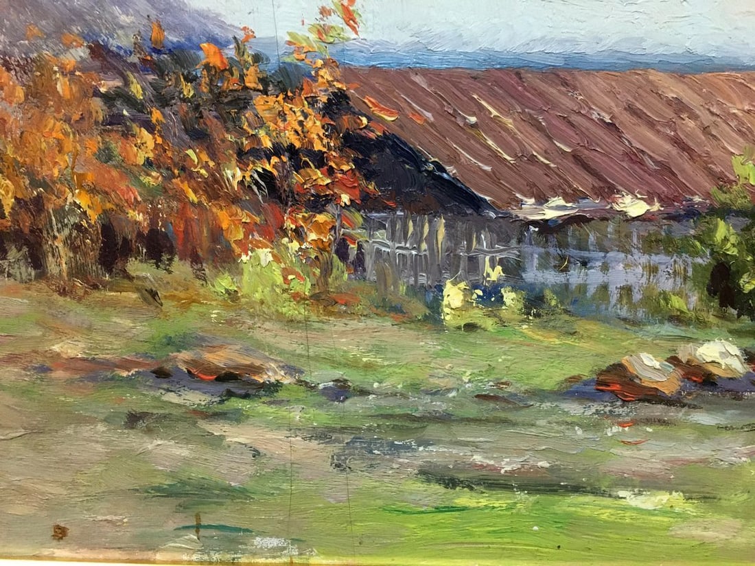 Oil painting Bronstein Mark Emmanuilovich House on the hill - 2