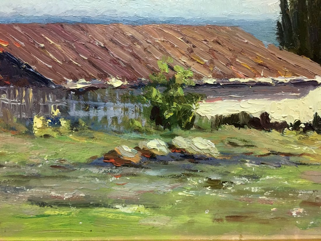 Oil painting Bronstein Mark Emmanuilovich House on the hill - 3