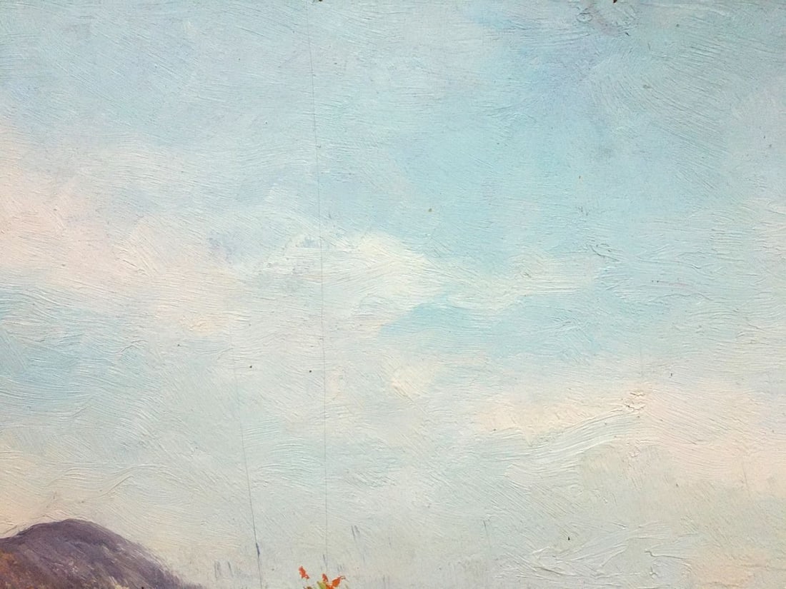 Oil painting Bronstein Mark Emmanuilovich House on the hill - 6