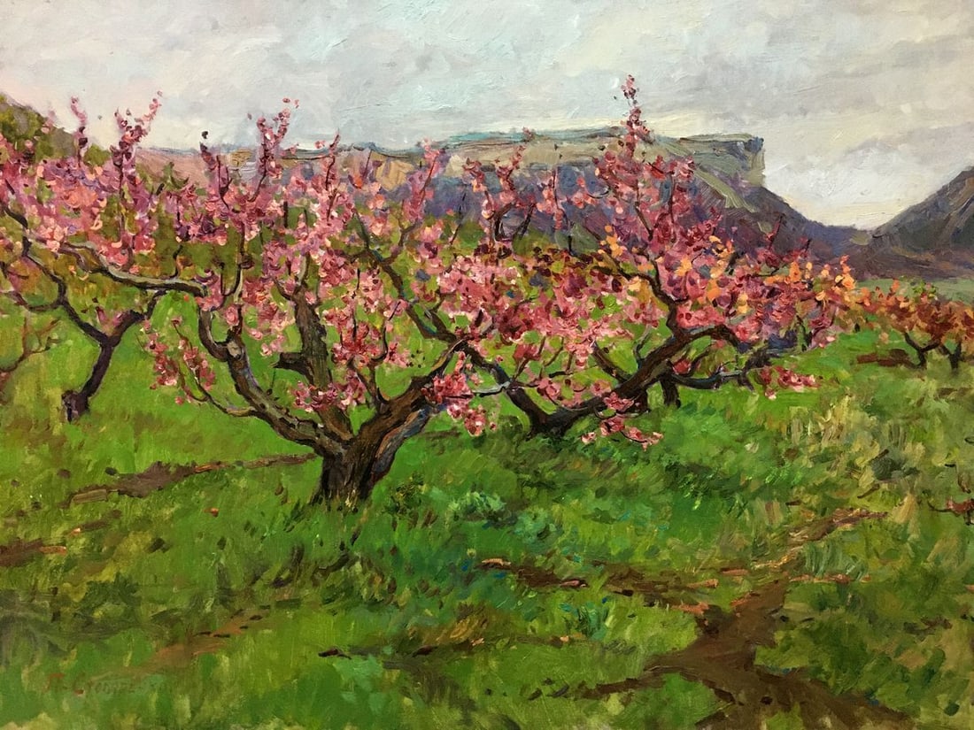 Oil painting Trees are blooming Peter Kuzmich Stolyarenko (1 of 8)