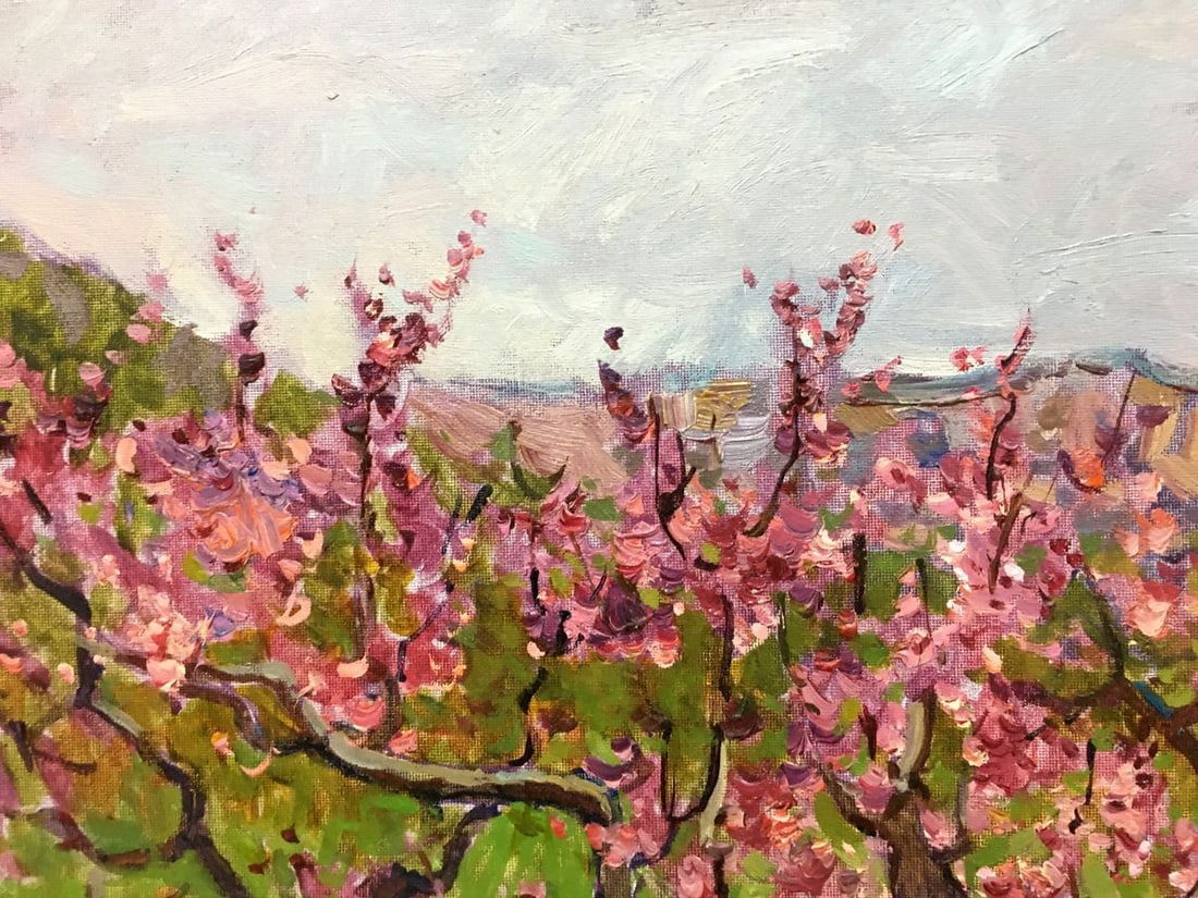 Oil painting Trees are blooming Peter Kuzmich Stolyarenko - 2