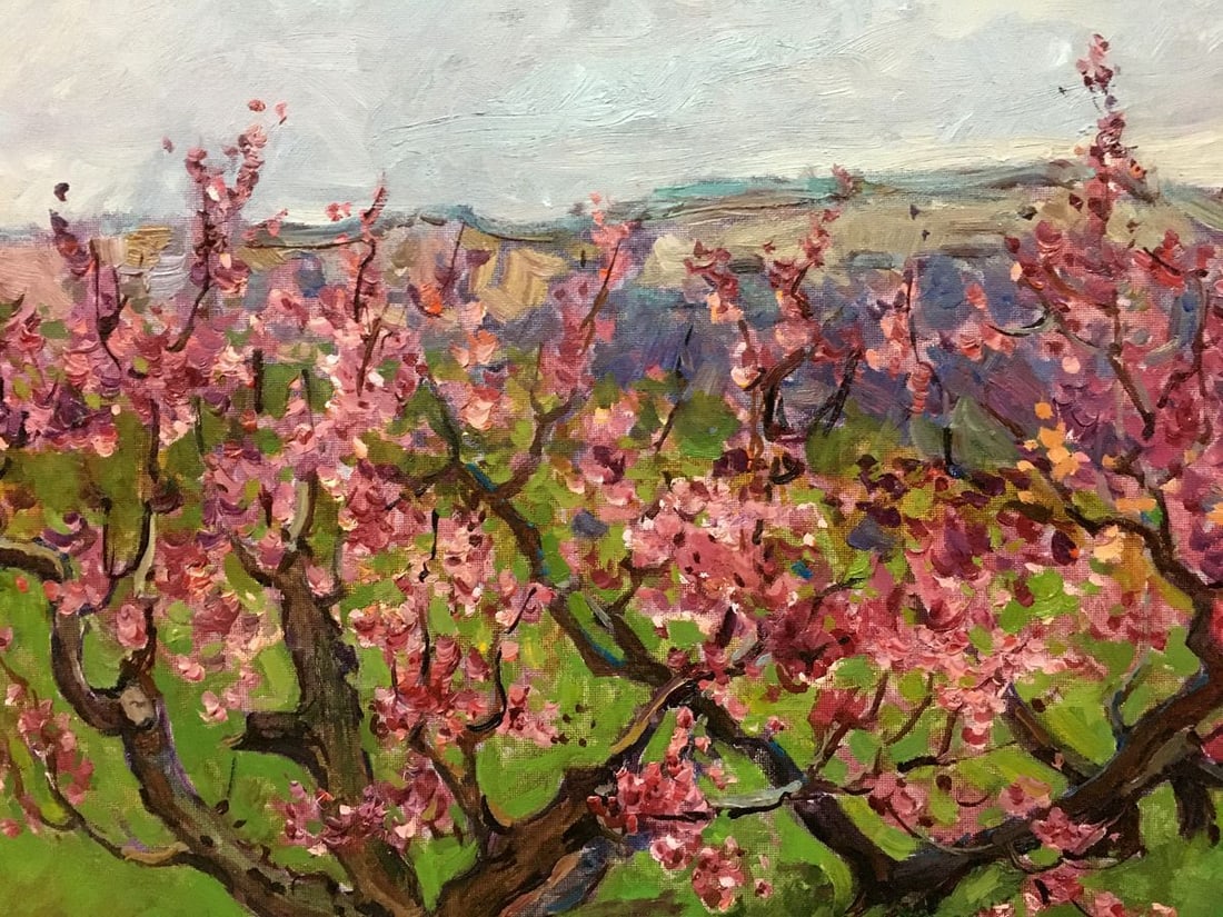 Oil painting Trees are blooming Peter Kuzmich Stolyarenko - 3