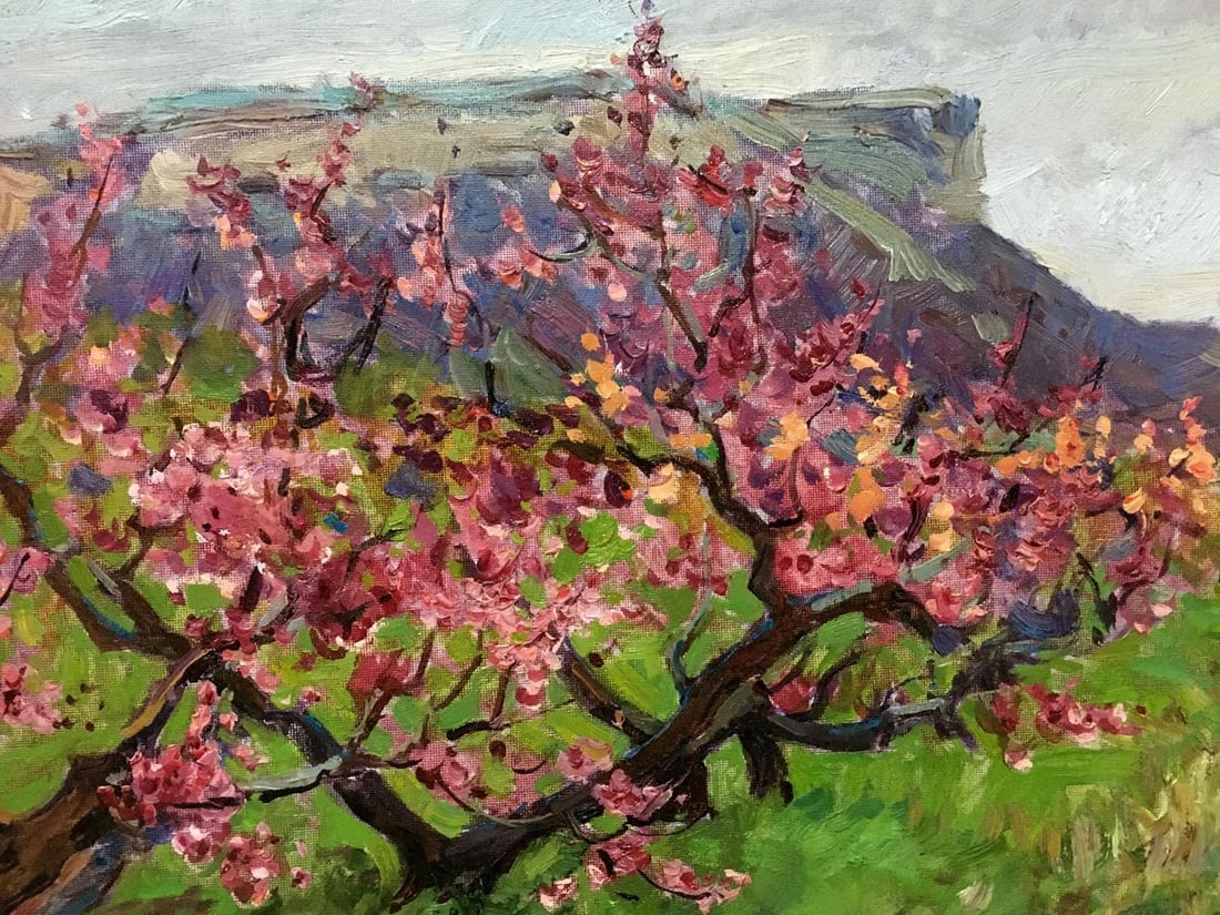 Oil painting Trees are blooming Peter Kuzmich Stolyarenko - 4