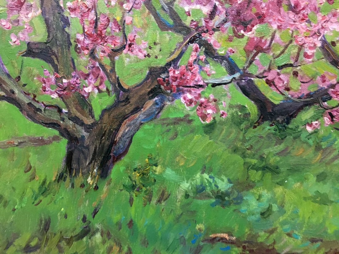 Oil painting Trees are blooming Peter Kuzmich Stolyarenko - 5