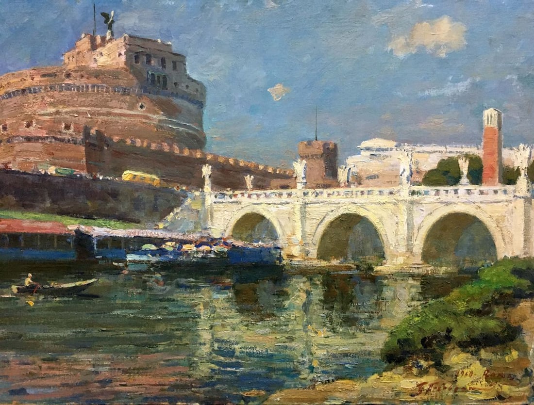 Oil painting Castle landscape Preobrazhenskiy Boris Vladimirovich (1 of 9)