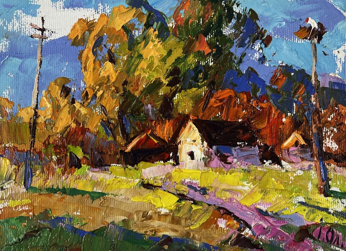 Oil painting Outside the Village Oleksiy Ivanyuk - 3