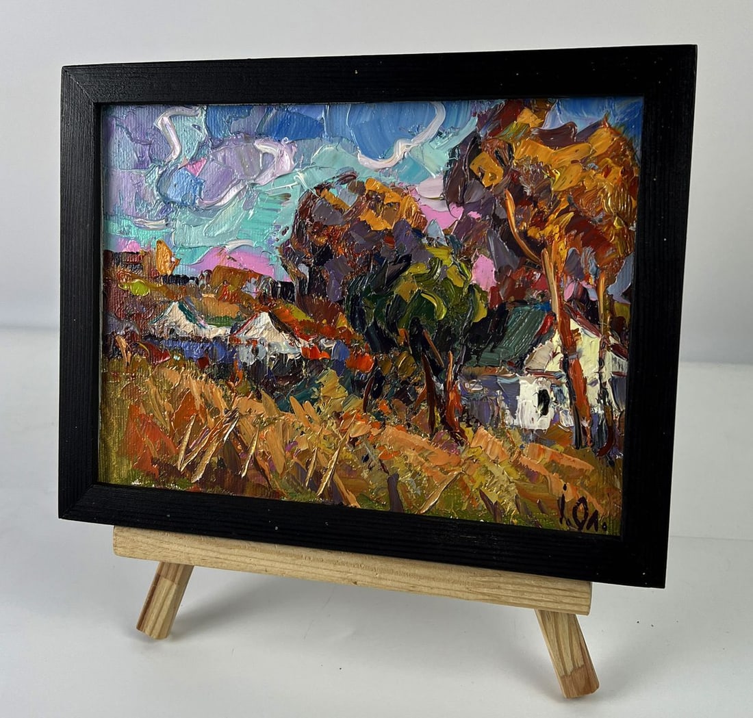Oil painting The last warm village days Oleksiy Ivanyuk - 2