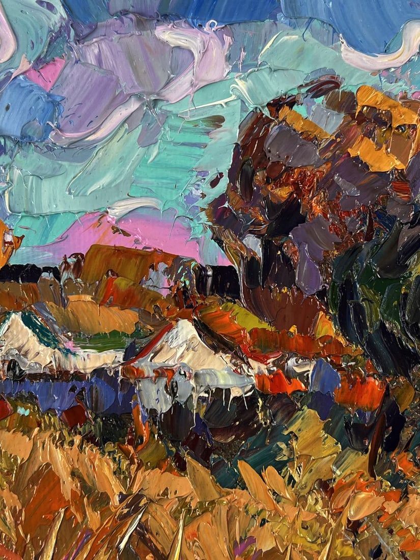 Oil painting The last warm village days Oleksiy Ivanyuk - 4