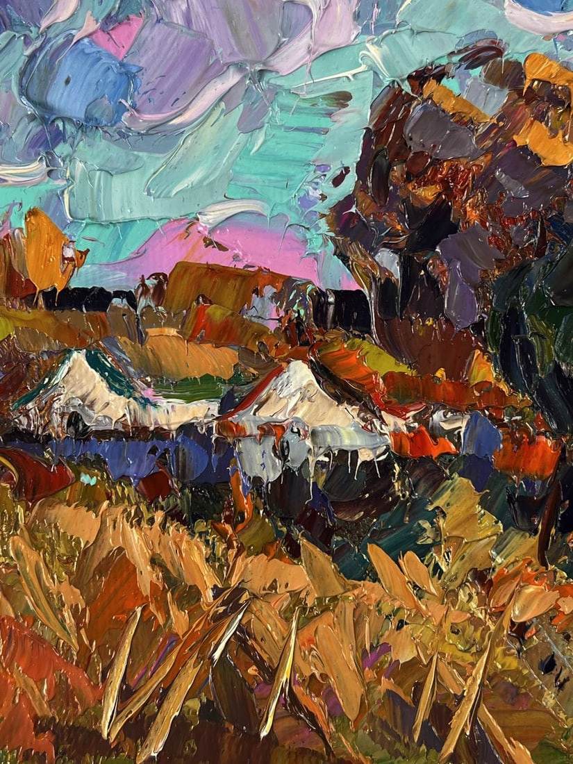 Oil painting The last warm village days Oleksiy Ivanyuk - 5