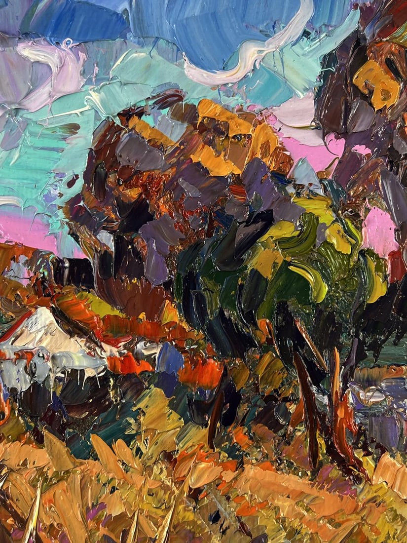 Oil painting The last warm village days Oleksiy Ivanyuk - 6