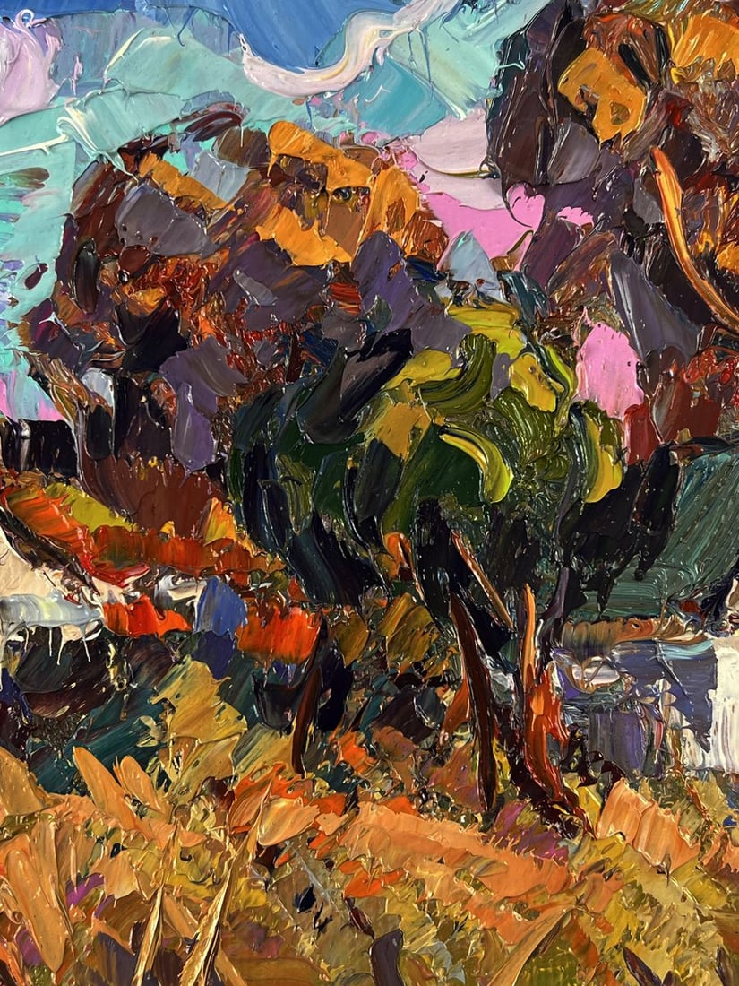 Oil painting The last warm village days Oleksiy Ivanyuk - 7