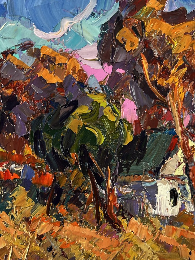 Oil painting The last warm village days Oleksiy Ivanyuk - 8