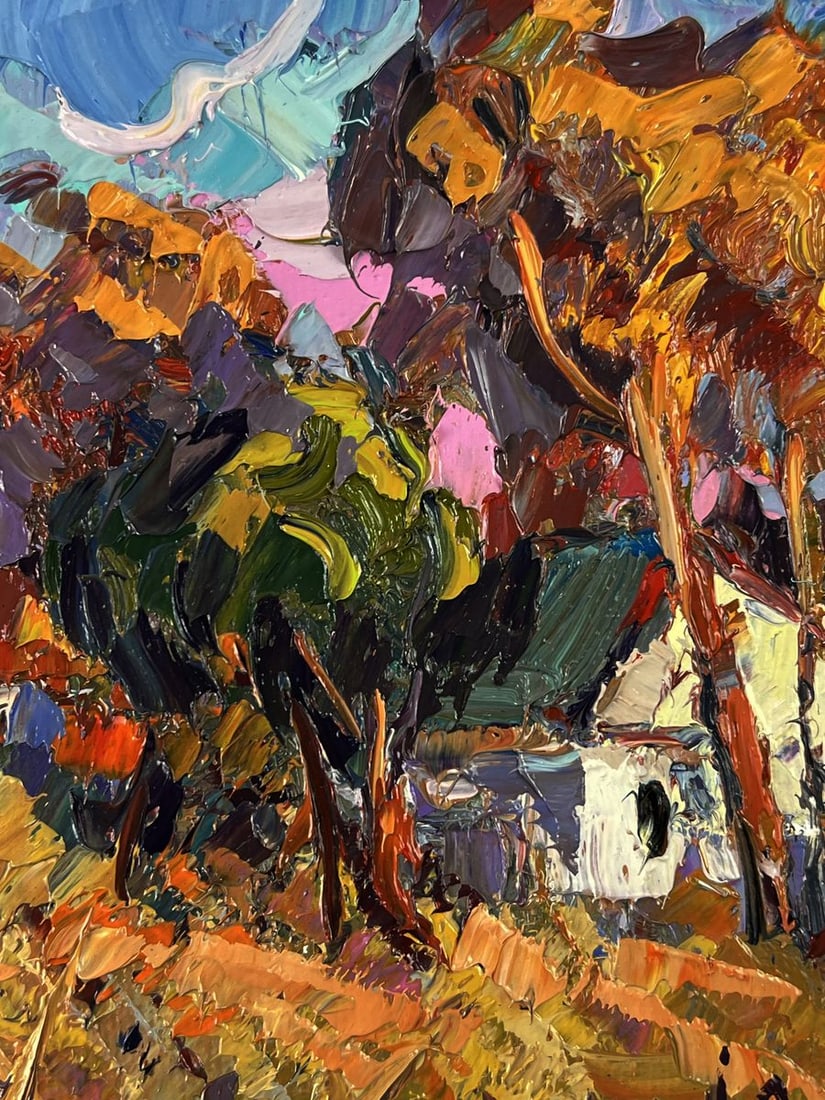 Oil painting The last warm village days Oleksiy Ivanyuk - 9